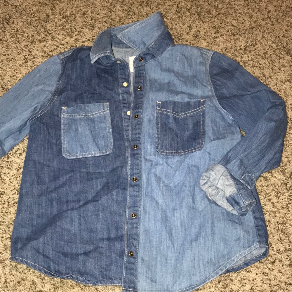Denim over shirt